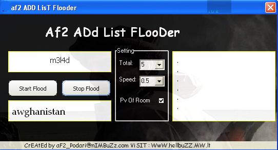 Af2-pv-room-and-add-list-flooder